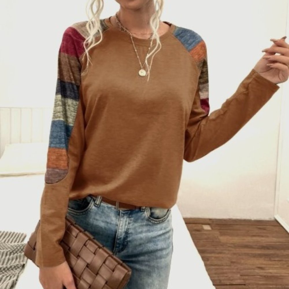 Shein Contrast Raglan Sleeved Tee